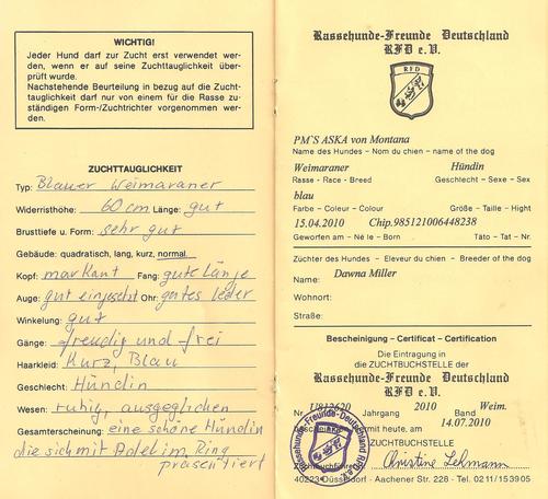 Zuchttauglichkeit Zuchttauglichkeit